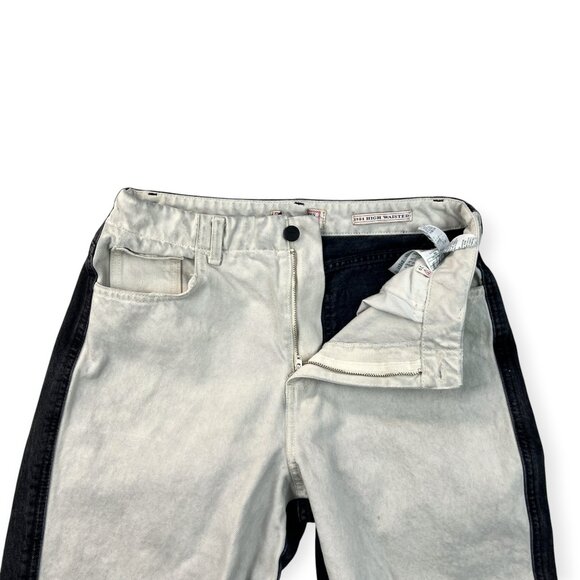 Vintage Guess Womens Jeans 1981 High Waisted Two Tone Black White Y2K Denim READ - Picture 3 of 16